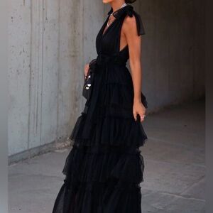Tiered Tulle Maxi Boutique purchased dress